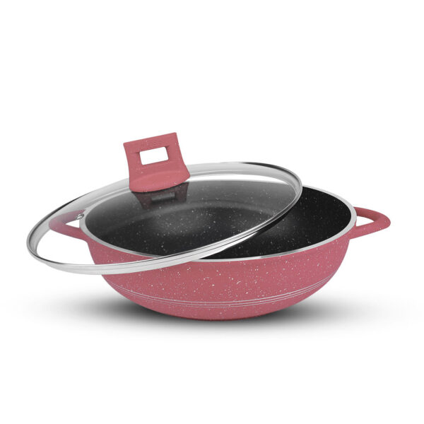 Majestic Chef Marble Coating DIE CAST NONSTICK COOKWARE SET-(23PCS) - Pink - Image 4