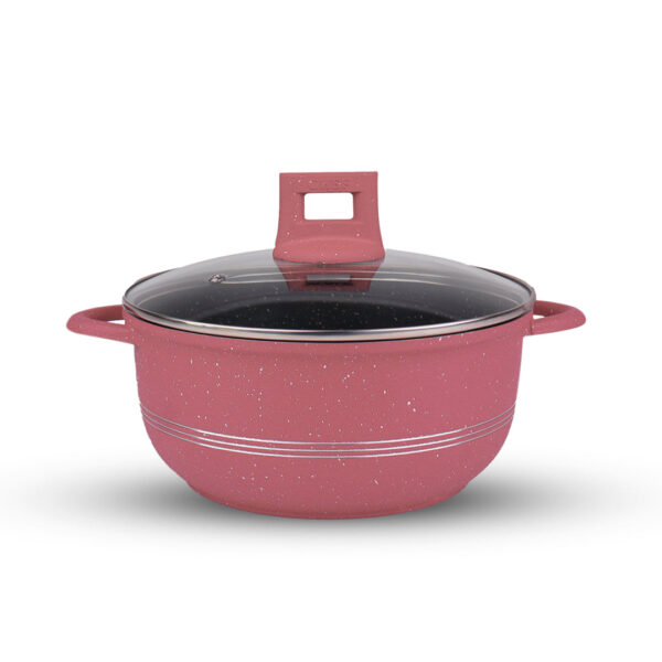 Majestic Chef Marble Coating DIE CAST NONSTICK COOKWARE SET-(23PCS) - Pink - Image 3